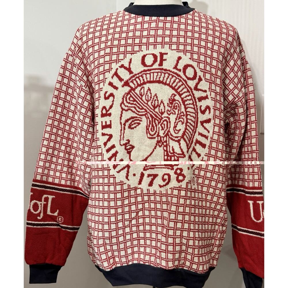 University Of Louisville Blanket Knit Tapestry Sweater Sweater Simply Country XL